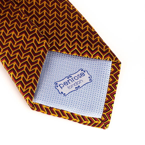 PENROSE GOLD PAISLEY TIE | MENS - Picture 4 of 4